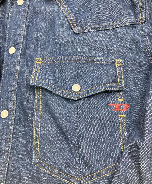 DIESEL（ディーゼル）DIESEL (ディーゼル) d-ocean western shirt インディゴ サイズ:Mの古着・服飾アイテム
