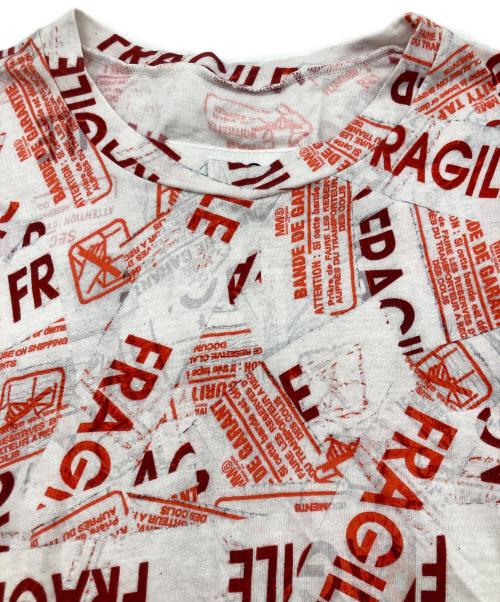 MM6 Maison Margiela（エムエムシックスメゾンマルジェラ）MM6 Maison Margiela (エムエムシックスメゾンマルジェラ) Fragile Print Longsleeves ホワイト×レッド サイズ:XSの古着・服飾アイテム