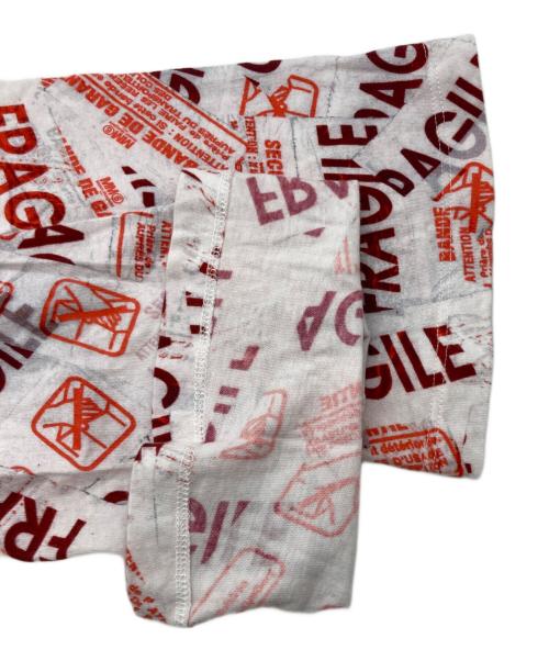 MM6 Maison Margiela（エムエムシックスメゾンマルジェラ）MM6 Maison Margiela (エムエムシックスメゾンマルジェラ) Fragile Print Longsleeves ホワイト×レッド サイズ:XSの古着・服飾アイテム