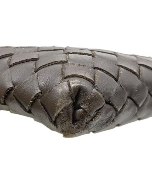 BOTTEGA VENETA（ボッテガベネタ）BOTTEGA VENETA (ボッテガベネタ) イントレチャート レザーショルダーバック ブラウンの古着・服飾アイテム