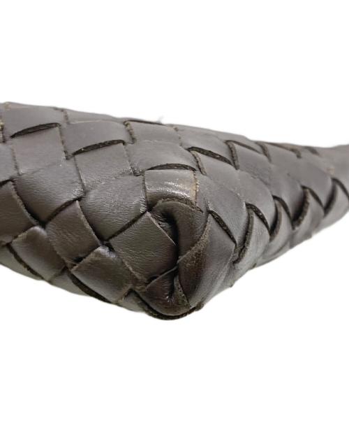 BOTTEGA VENETA（ボッテガベネタ）BOTTEGA VENETA (ボッテガベネタ) イントレチャート レザーショルダーバック ブラウンの古着・服飾アイテム