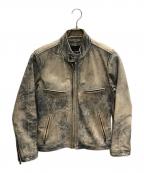 DOLCE & GABBANAドルチェ＆ガッバーナ）の古着「ホースハイドレザージャケット」｜ブラック