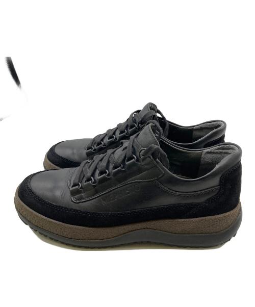 MEPHISTO（メフィスト）MEPHISTO (メフィスト) レザースニーカー ブラック サイズ:EUR 6の古着・服飾アイテム