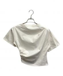 RIM.ARK（リムアーク）の古着「Asymmetry tuck cut tops」｜ホワイト
