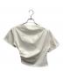 RIM.ARK（リムアーク）の古着「Asymmetry tuck cut tops」｜ホワイト