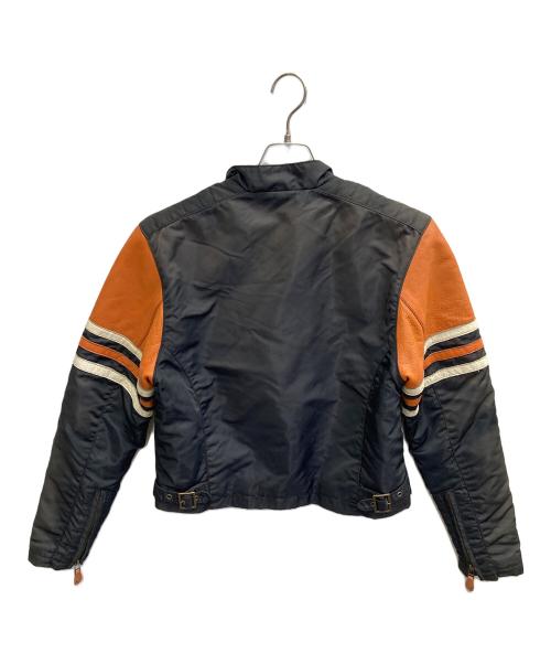 HARLEY-DAVIDSON（ハーレーダビッドソン）HARLEY-DAVIDSON (ハーレーダビッドソン) レザージャケット オレンジ×ブラック サイズ:Mの古着・服飾アイテム