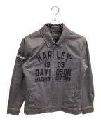 HARLEY-DAVIDSONハーレーダビッドソン）の古着「レースワークジャケット」｜グレー