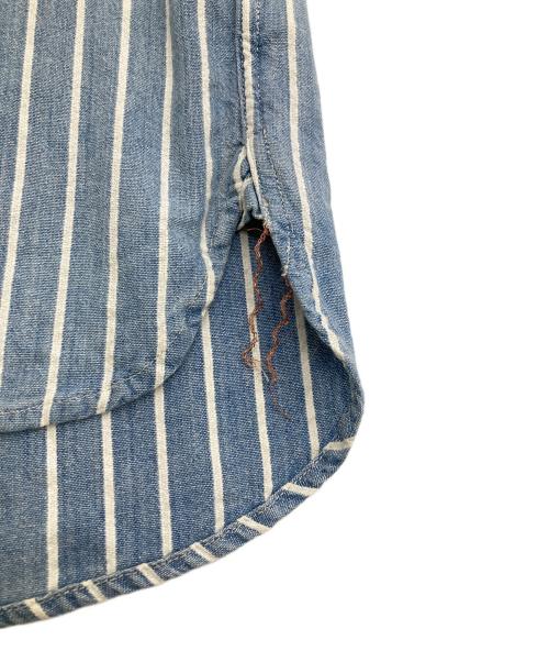 RRL（ダブルアールエル）RRL (ダブルアールエル) プルオーバーシャツ ブルー×ホワイト サイズ:Lの古着・服飾アイテム