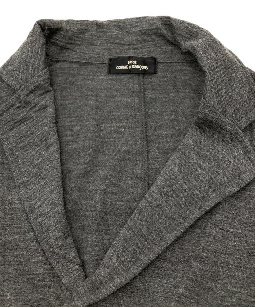 tricot COMME des GARCONS（トリココムデギャルソン）tricot COMME des GARCONS (トリココムデギャルソン) ウール3Bジャケット 【AD2008】 グレー サイズ:FREEの古着・服飾アイテム