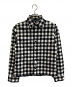 LIMI feuリミフゥ）の古着「チェックネルシャツ」｜ホワイト×ブラック