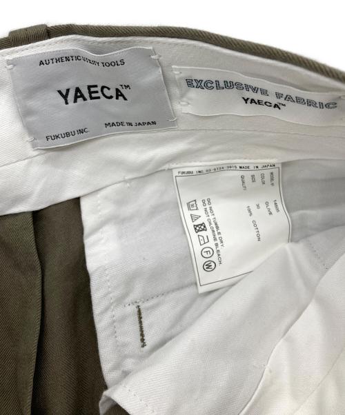YAECA（ヤエカ）YAECA (ヤエカ) チノ タックテーパード グリーン サイズ:76cm (W30)の古着・服飾アイテム
