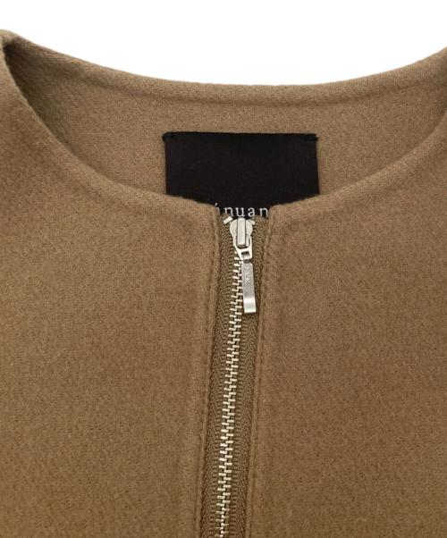 anuans（アニュアンス）anuans (アニュアンス) ウールダブルクロスリバーショートジャケット ブラウン サイズ:Mの古着・服飾アイテム