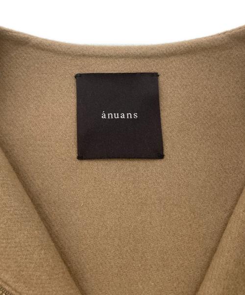anuans（アニュアンス）anuans (アニュアンス) ウールダブルクロスリバーショートジャケット ブラウン サイズ:Mの古着・服飾アイテム