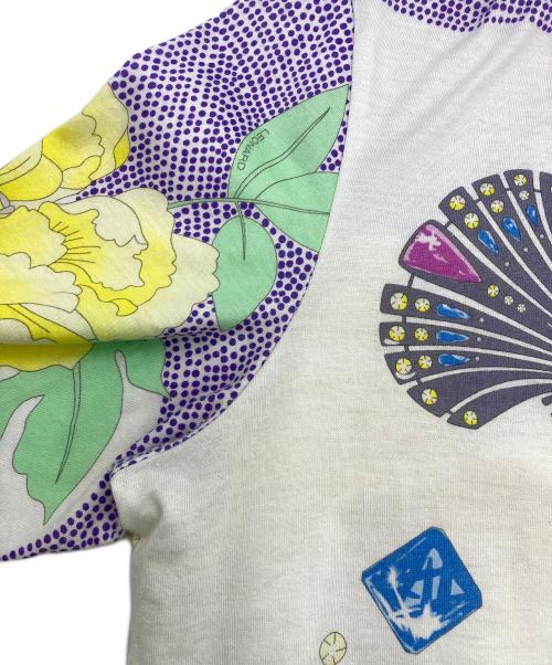 LEONARD SPORT（レオナール スポーツ）LEONARD SPORT (レオナール スポーツ) 花柄 ロングスリーブポロカットソー パープル サイズ:38の古着・服飾アイテム
