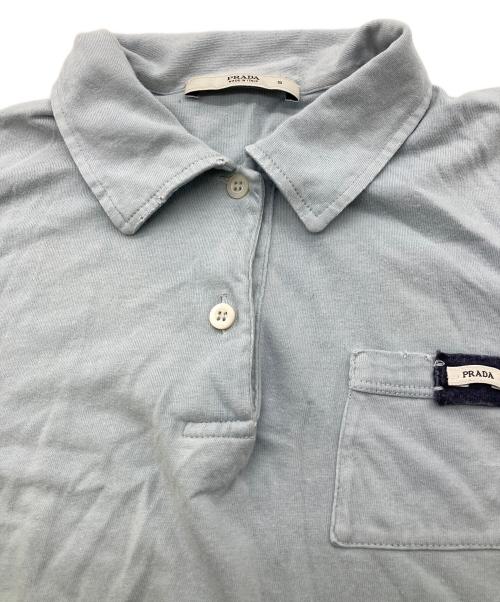 PRADA（プラダ）PRADA (プラダ) ポロシャツ ブルー サイズ:Sの古着・服飾アイテム