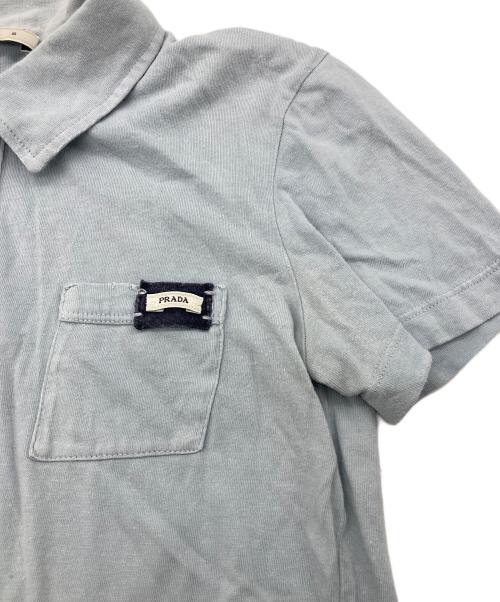 PRADA（プラダ）PRADA (プラダ) ポロシャツ ブルー サイズ:Sの古着・服飾アイテム