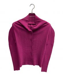 ISSEY MIYAKE me（イッセイ ミヤケ ミー）の古着「トッパーカーディガン」｜パープル