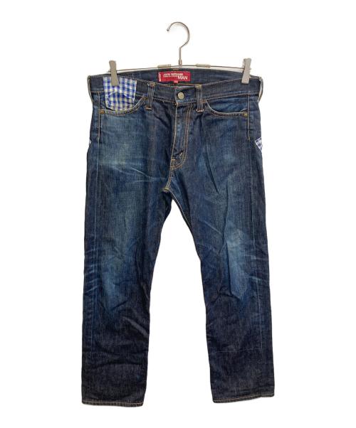 JUNYA WATANABE COMME des GARCONS（(ジュンヤワタナベ コムデギャルソン）JUNYA WATANABE COMME des GARCONS ((ジュンヤワタナベ コムデギャルソン) LEVI'S (リーバイス) 505再構築デニムパンツ ネイビー サイズ:W30×L31の古着・服飾アイテム