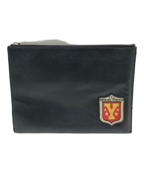 Saint Laurent Paris（サンローランパリ）Saint Laurent Paris (サンローランパリ) ワッペンクラッチバッグの古着・服飾アイテム