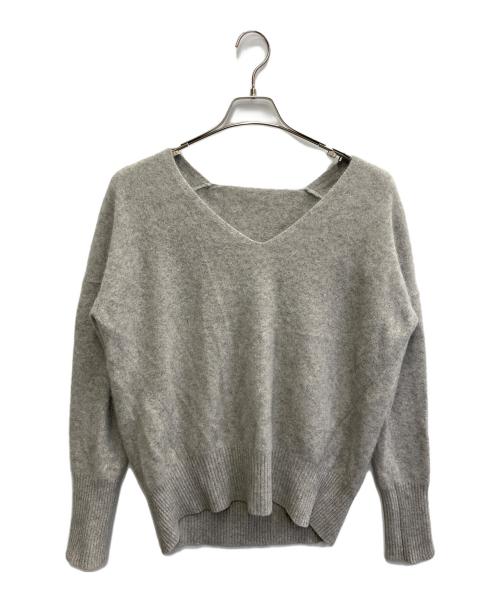 MUSE（ミューズ）MUSE (ミューズ) FUWAシャギーVネックプルオーバー グレー サイズ:FREEの古着・服飾アイテム