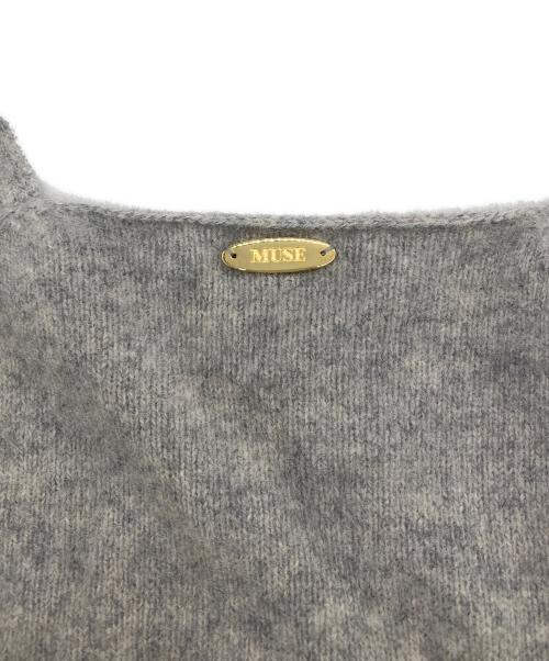 MUSE（ミューズ）MUSE (ミューズ) FUWAシャギーVネックプルオーバー グレー サイズ:FREEの古着・服飾アイテム
