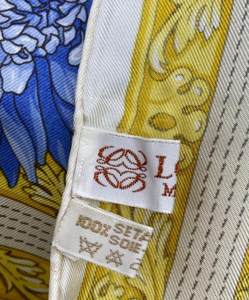 LOEWE（ロエベ）LOEWE (ロエベ) 総柄シルクスカーフ イエローの古着・服飾アイテム