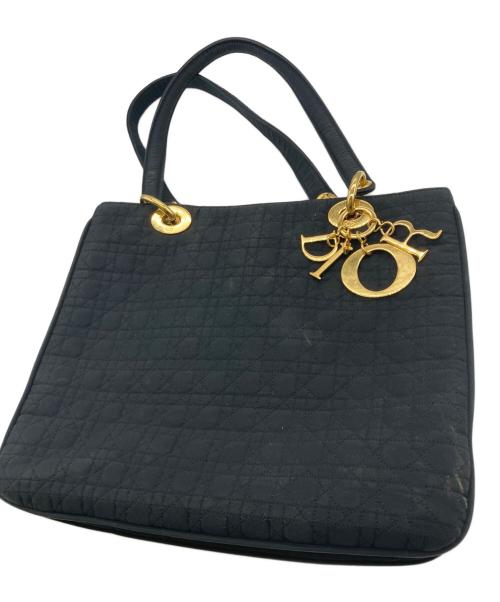 Christian Dior（クリスチャン ディオール）Christian Dior (クリスチャン ディオール) レディディオール/キルティングトート ネイビーの古着・服飾アイテム