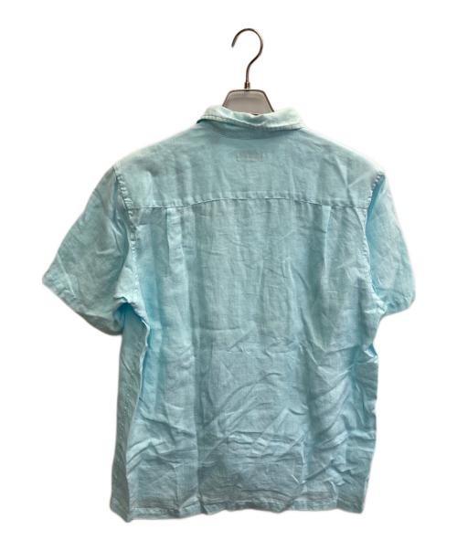 Norm Thompson（ノームトンプソン）Norm Thompson (ノームトンプソン) ヴィンテージリネンシャツ ブルー サイズ:Mの古着・服飾アイテム