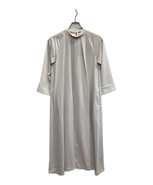 ESTNATION（エストネーション）ESTNATION (エストネーション) ボウタイAラインドレス ベージュ サイズ:38 未使用品の古着・服飾アイテム