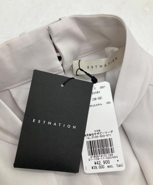 ESTNATION（エストネーション）ESTNATION (エストネーション) ボウタイAラインドレス ベージュ サイズ:38 未使用品の古着・服飾アイテム