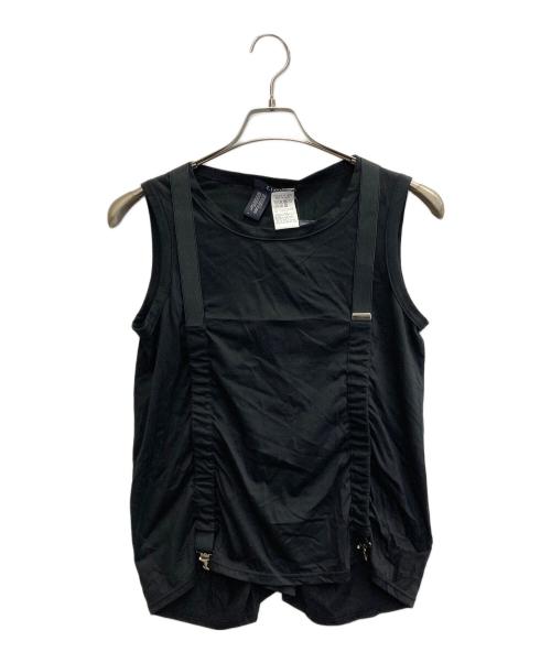 LIMI feu（リミフゥ）LIMI feu (リミフゥ) PLAIN STITCH SUSPENDER TANK TOP ブラック サイズ:M 未使用品の古着・服飾アイテム