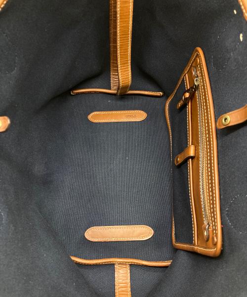 POLO RALPH LAUREN（ポロ・ラルフローレン）POLO RALPH LAUREN (ポロ・ラルフローレン) 2WAY舟形キャンバスショルダーバッグ レッドの古着・服飾アイテム