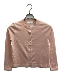 NOLLEY'S sophi（ノーリーズソフィー）の古着「W混ラメクルーネックカーディガン」｜ピンク