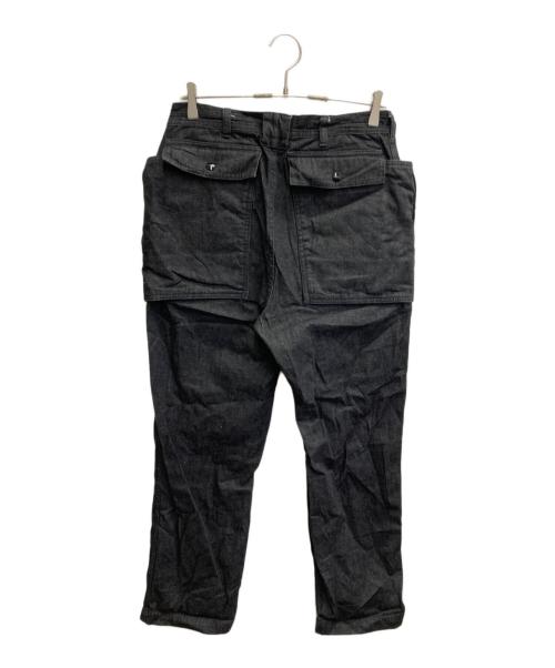 SASSAFRAS（ササフラス）SASSAFRAS (ササフラス) CULTIVATOR PANTS(11oz Denim-BLACK) グレー サイズ:Sの古着・服飾アイテム