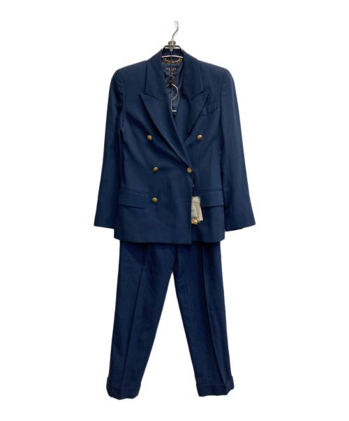 GUCCI（グッチ）GUCCI (グッチ) 金釦紺ブレ セットアップ ネイビー サイズ:トップス40　ボトムス38の古着・服飾アイテム
