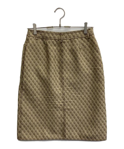 BOTTEGA VENETA（ボッテガベネタ）BOTTEGA VENETA (ボッテガベネタ) BV モノグラムタイトスカート ブラウン サイズ:42の古着・服飾アイテム