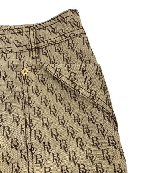 BOTTEGA VENETA（ボッテガベネタ）BOTTEGA VENETA (ボッテガベネタ) BV モノグラムタイトスカート ブラウン サイズ:42の古着・服飾アイテム