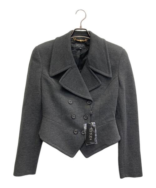 GUCCI（グッチ）GUCCI (グッチ) ダブルブレストジャケット グレー サイズ:42の古着・服飾アイテム