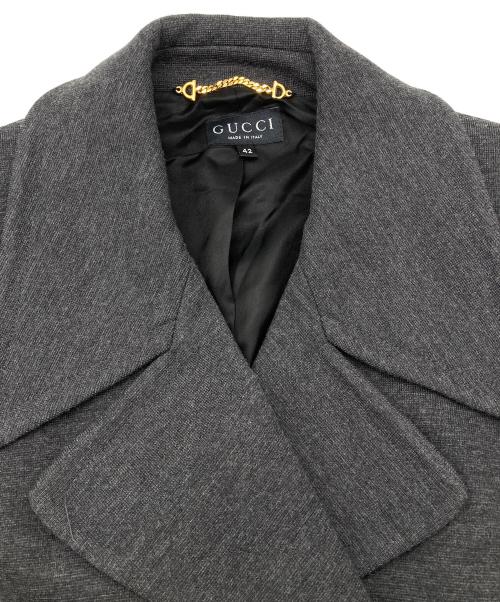 GUCCI（グッチ）GUCCI (グッチ) ダブルブレストジャケット グレー サイズ:42の古着・服飾アイテム