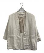 evam evaエヴァムエヴァ）の古着「silk linen jacket」｜アイボリー