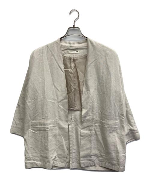 evam eva（エヴァムエヴァ）evam eva (エヴァムエヴァ) silk linen jacket アイボリー サイズ:FREEの古着・服飾アイテム