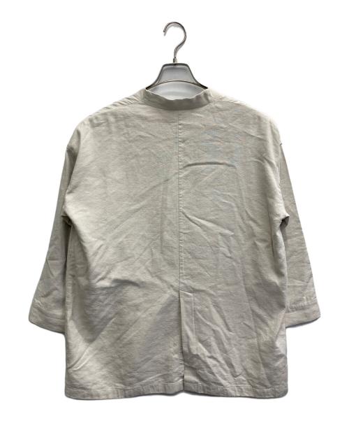 evam eva（エヴァムエヴァ）evam eva (エヴァムエヴァ) silk linen jacket アイボリー サイズ:FREEの古着・服飾アイテム