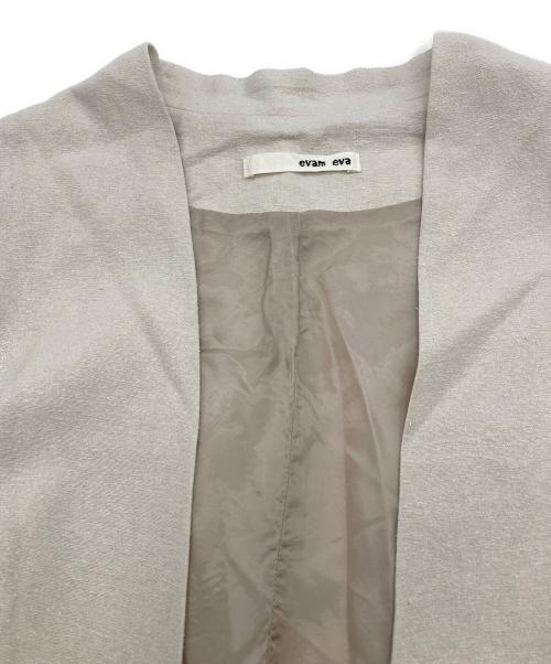 evam eva（エヴァムエヴァ）evam eva (エヴァムエヴァ) silk linen jacket アイボリー サイズ:FREEの古着・服飾アイテム