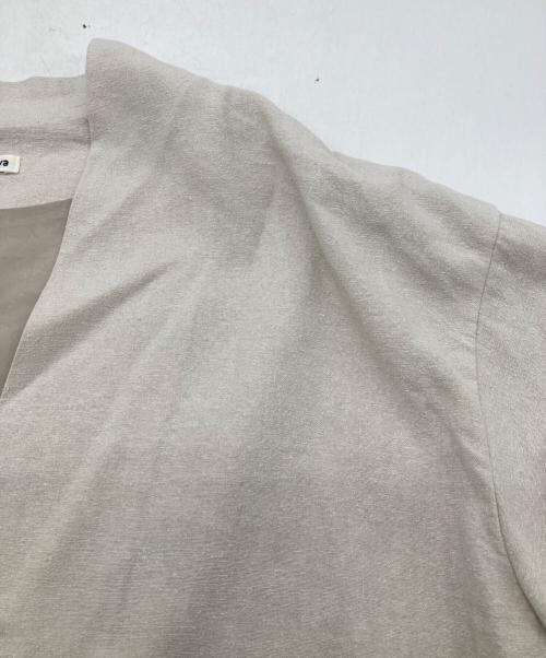 evam eva（エヴァムエヴァ）evam eva (エヴァムエヴァ) silk linen jacket アイボリー サイズ:FREEの古着・服飾アイテム