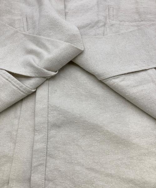 evam eva（エヴァムエヴァ）evam eva (エヴァムエヴァ) silk linen jacket アイボリー サイズ:FREEの古着・服飾アイテム