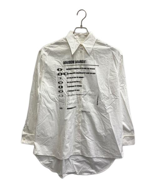 MM6 Maison Margiela（エムエムシックスメゾンマルジェラ）MM6 Maison Margiela (エムエムシックスメゾンマルジェラ) ロゴシャツ ホワイト サイズ:36の古着・服飾アイテム