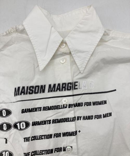 MM6 Maison Margiela（エムエムシックスメゾンマルジェラ）MM6 Maison Margiela (エムエムシックスメゾンマルジェラ) ロゴシャツ ホワイト サイズ:36の古着・服飾アイテム
