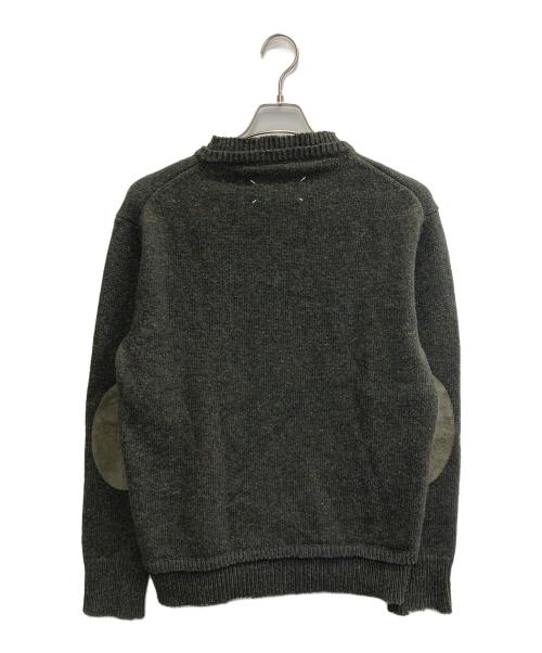 Maison Margiela（メゾンマルジェラ）Maison Margiela (メゾンマルジェラ) 22AW　5G エルボーパッチ プルオーバー ニットセーター グリーン サイズ:Sの古着・服飾アイテム