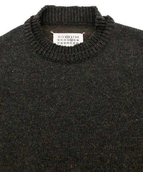Maison Margiela（メゾンマルジェラ）Maison Margiela (メゾンマルジェラ) 22AW　5G エルボーパッチ プルオーバー ニットセーター グリーン サイズ:Sの古着・服飾アイテム