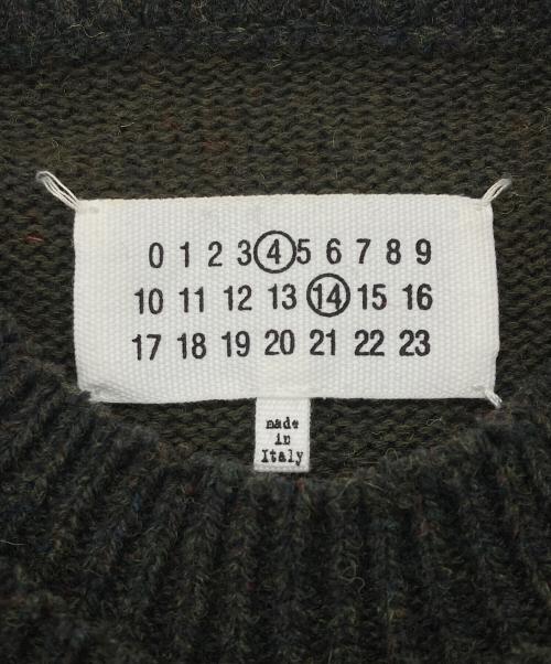 Maison Margiela（メゾンマルジェラ）Maison Margiela (メゾンマルジェラ) 22AW　5G エルボーパッチ プルオーバー ニットセーター グリーン サイズ:Sの古着・服飾アイテム